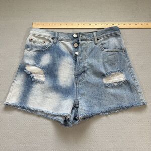Pacsun Women's Distressed Button Fly Ultra High Rise Vintage Short. Size 28